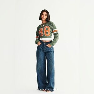 We The Free CRVY Gia High Rise Wide Leg Jeans in Dark Saturday